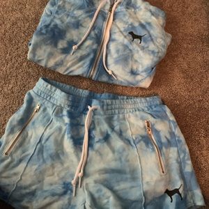 Victoria secrets short set tie dye